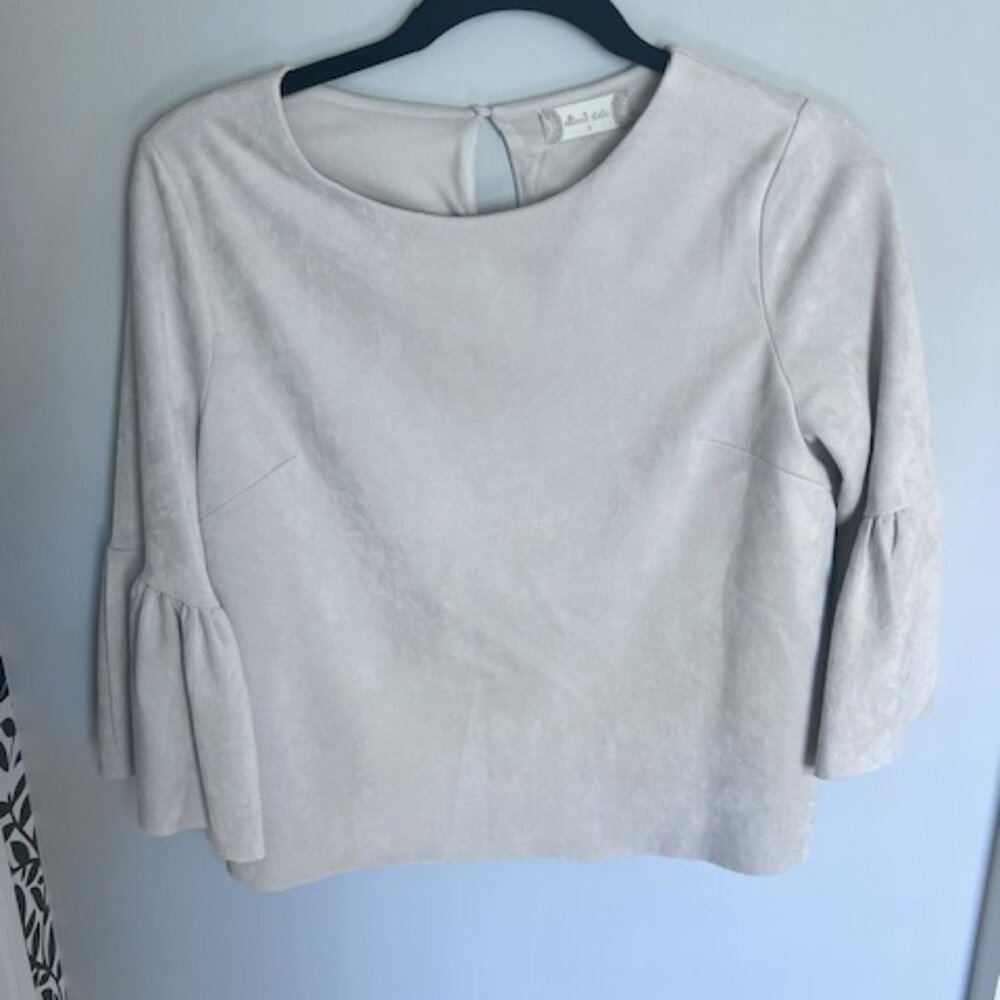 ALTAR'D STATE SIZE 6 ULTRA-SUEDE BLOUSE